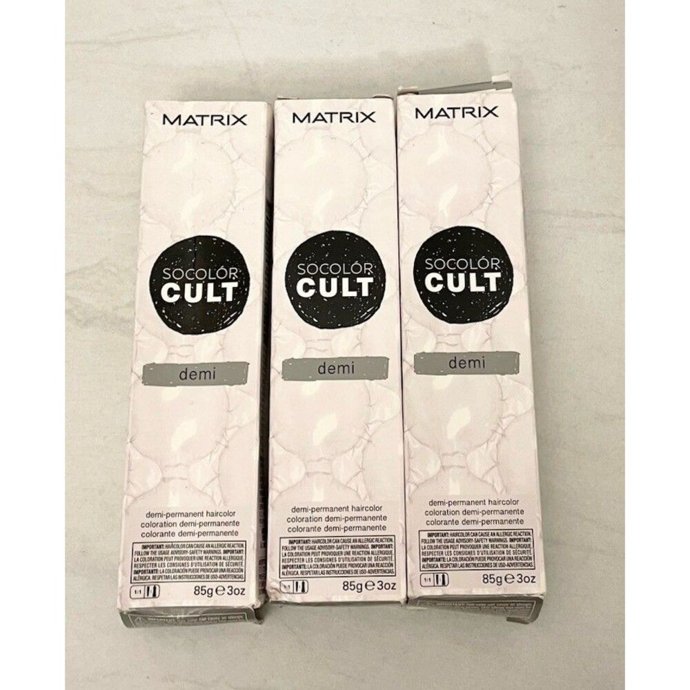 (3) Lot NEW MATRIX SOCOLOR CULT Demi Clear Hair Dye 3 OZ Each